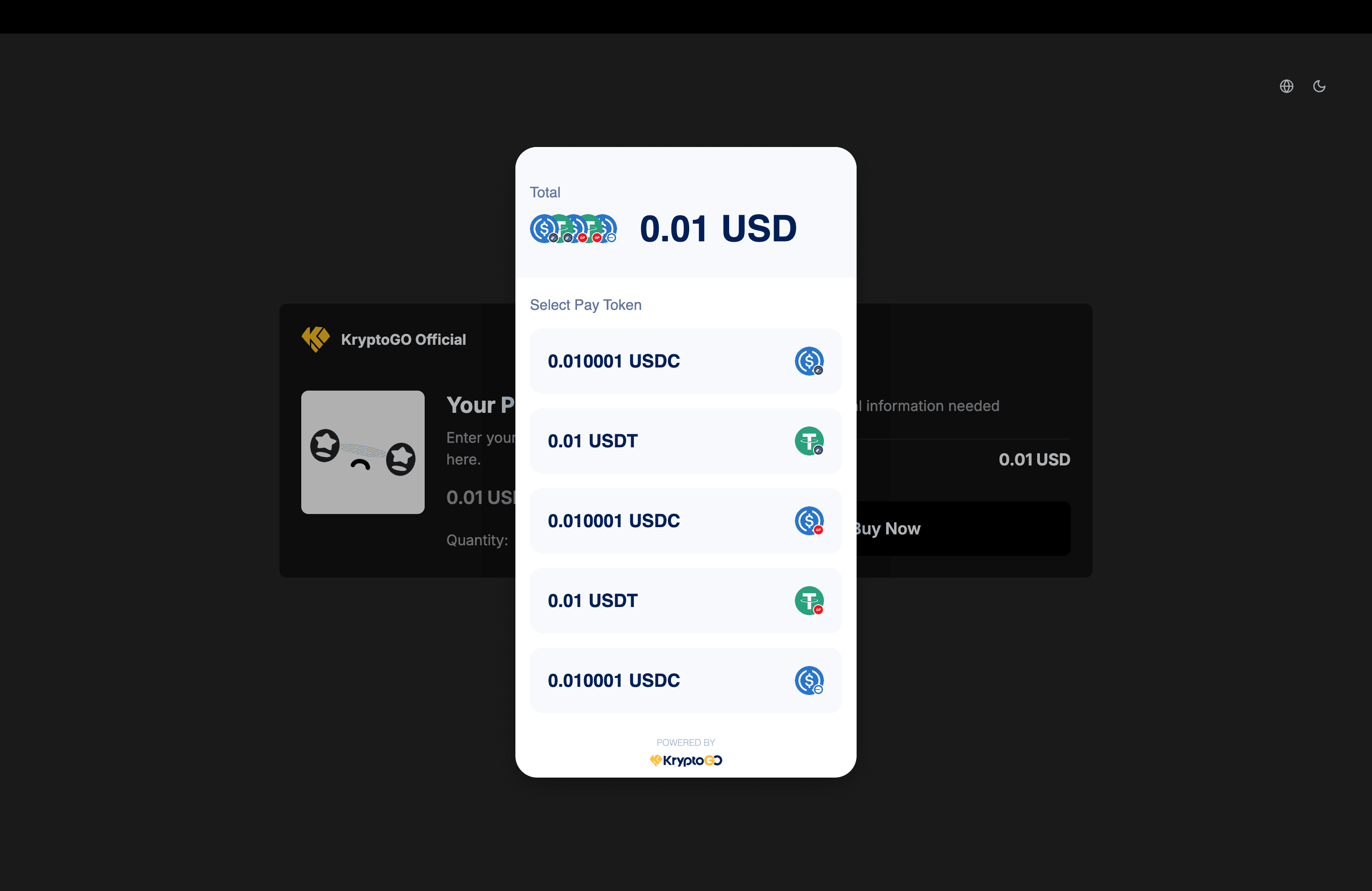 choose a token